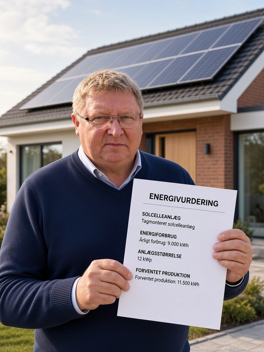 Boligejer med energivurdering til solcelleanlæg